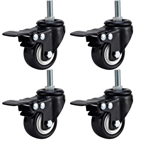 Roues pivotantes pour chaise de bureau anti-rayures 4 pcs