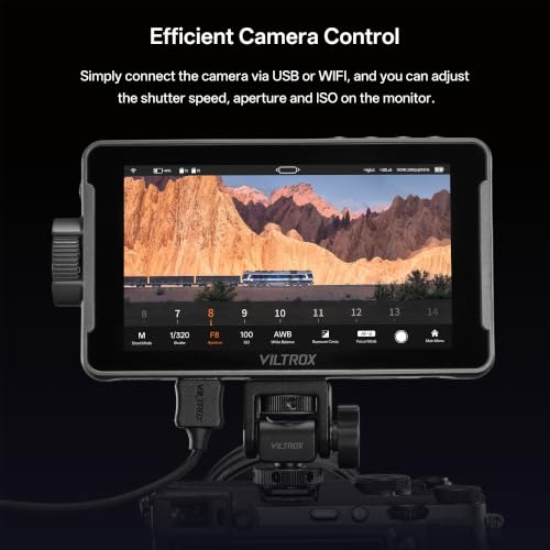 Image of VILTROX DC-550 Pro II 5.5 inch 1400Nits 4K@60Hz HDMI 2.0 Camera Field Monitor | Touchscreen DSLR On Camera Video Monitor with Onion Skin, USB /Wi-Fi Camera Control, Custom 3D LUT, Waveform, 160 View Angle