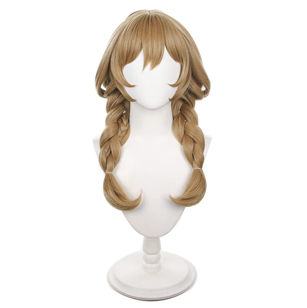 Brown Long Ponytail Braid Women Anime Cosplay Wigs Halloween Cosplay Costume Wig