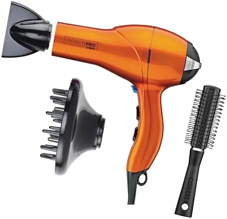 Shark HD112BRN Hair Blow Dryer HyperAIR Fast-Drying with IQ 2-in-1 Concentrator and Styling Attachments, Auto Presets, Rotatable Hot Air Brush, No Heat Damage, Ionic, Stone