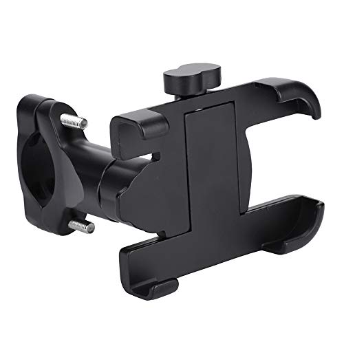 Soporte Universal para teléfono Mini de aleación de aluminio para motocicleta y bicicleta (Manillar negro modelo C1)