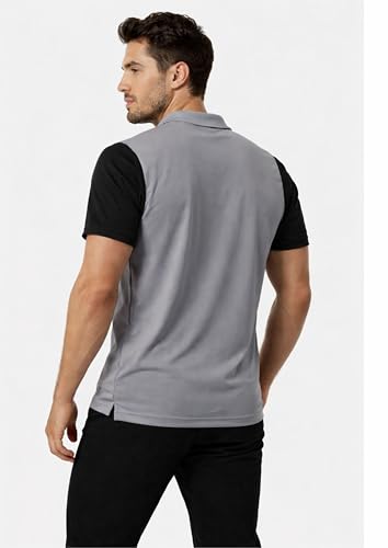 Image of 3BROS Men's Cotton Blend Half Sleeve Regular fit Comfortable Polo Neck T-Shirt (Pack of 1)