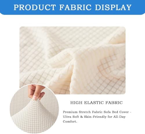 Funda elástica para sofá cama sin brazos en salón moderno 5