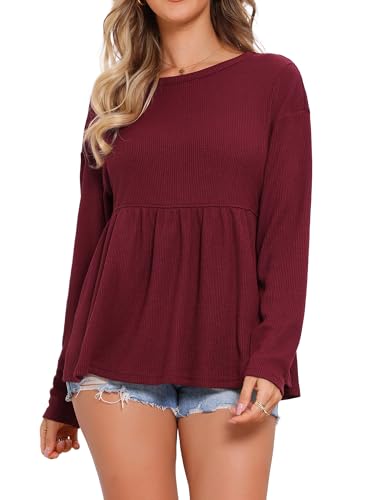 Tricot gaufré pour femme contre le froid de l'hiver avec style péplum élégant