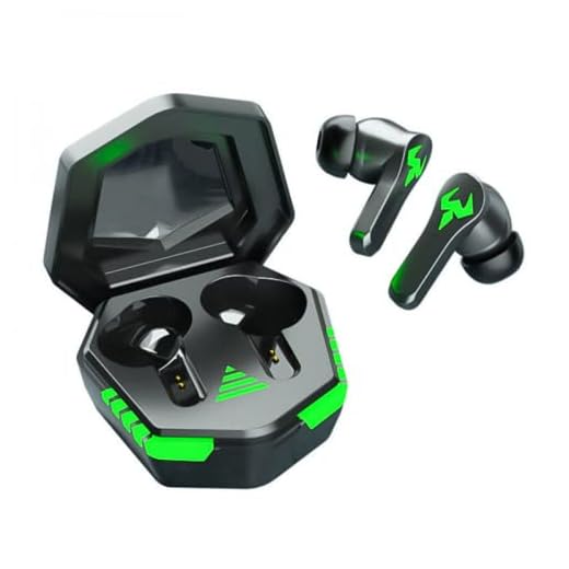Fones de Ouvido Gamer TWS Bluetooth com Microfone Embutido com Cancelamento de Ruído para Jogos