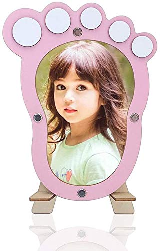 Gutsbox Babyfotolijst/fotolijst voor kinderen, voetafdruk, houten fotolijst, fotoalbum, baby, gepersonaliseerd babycadeau