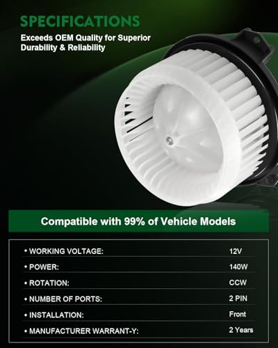 Image of HVAC Heater Blower Motor with Fan Cage for:-Toyota Yaris 2007 2008 2009 2010 2011 2012 for:-Scion Xd 2008 2009 2010 2011 2012 2013 2014, A /C Heater Blower Motor OE# 700235 8710352141 PM9366