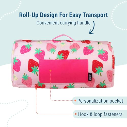 Image of Wildkin Kids Original Nap Mat - Cozy Kids Sleep Mat with Pillow, ideal for School & Travel
