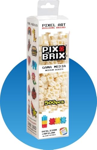 Cefa Toys- PIX BRIX Pixel Art Set 500 Piezas Blancas Gama Media, Color (57010)