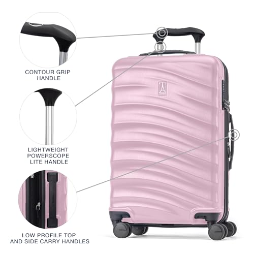 Image of Travelpro Maxlite Air V2 Hardside Expandable Carry on Luggage, 8 Spinner Wheels, Lightweight Hard Shell Suitcase, TSA lock, Pink, Carry On 20-Inch