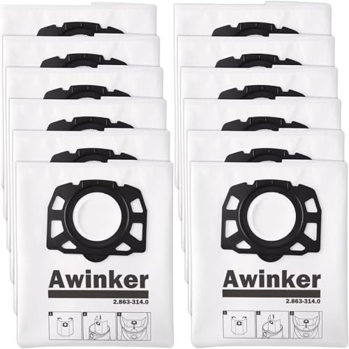 15 bolsas para Karcher KFI 357 KWD1 KWD2 KWD3 WD2 Plus WD3 WD 2 Plus WD 3 MV 3 SE 4001SE 40 SE 4002