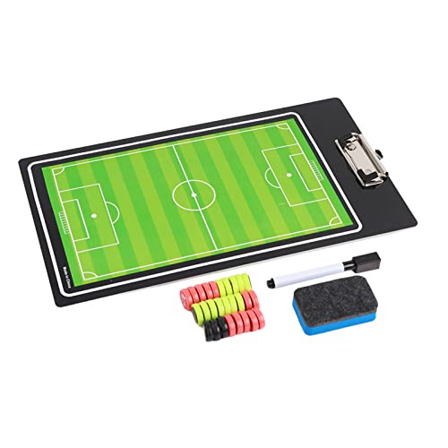 equlup Soccer Board, Football Soccer Ball Tactics Magnetic Board Dry Erase Clipboards for Competition Training Teaching Coaching