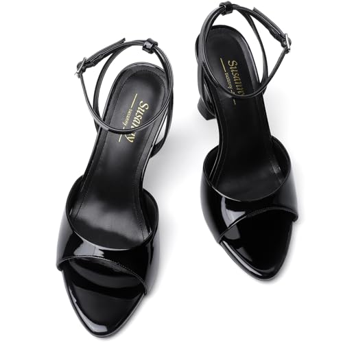 Susanny High Heels for Women Pointed Open Toe Strappy Chunky Block Heels Ankle Strap Stiletto Kitten Heeled Sandals Wedding Bridal Party Prom Sexy Dress Shoes - Image 6