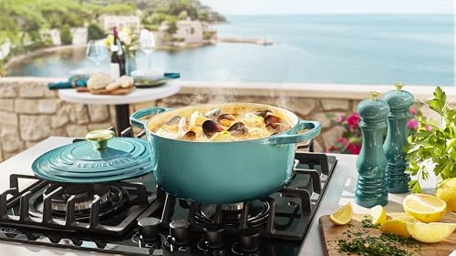Image of Le Creuset Enameled Cast Iron Signature Round Dutch Oven, 5.5 qt., Riviera