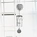 Memorial Wind Chimes - I Thought of You with Love Today Poem Engraved on This Wind Chime - Angel Wings Wrapped Around a Heart and Teardrop Charm - in Loving Memory Chimes - 23