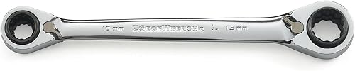 Miniatura 2 de GEARWRENCH QuadBox 85227 - Juego de llaves métricas de trinquete reversibles, 2 piezas, 12 puntos
