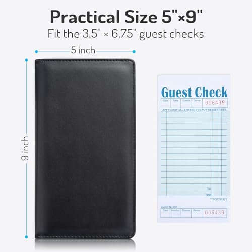 Carnet de serveur violet clair extensible pour tablier avec double poche zip - 6