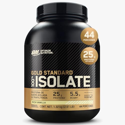 Image of Optimum Nutrition Gold Standard 100% Isolate, Protein Powder, Rich Vanilla, 2.91 Pounds, 44 Servings. Whey Protein Isolate (Packaging May Vary)