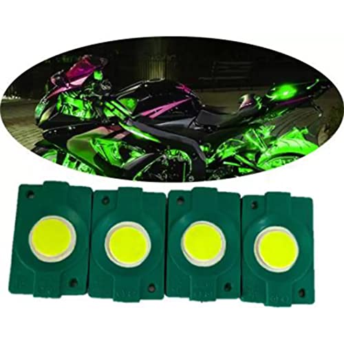 Image of AUTOFRILL car accessories 4 Pcs Universal Patch Light Fancy Light for Bike Car Led Light car light interior bike light Body Lights for Car Motorbike Van Truck (Green)