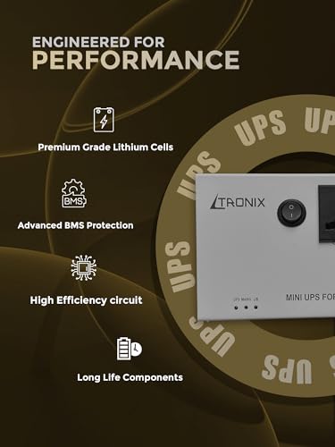 Image of Mini UPS for Jio AirFibre, Airtel AirFiber Plus and WiFi Routers, Massive 13,200mAH Battery, Up to 4.5 Hours Backup, Zero Lag Switching, 1 Year Warranty, Made in India (Cool Grey)