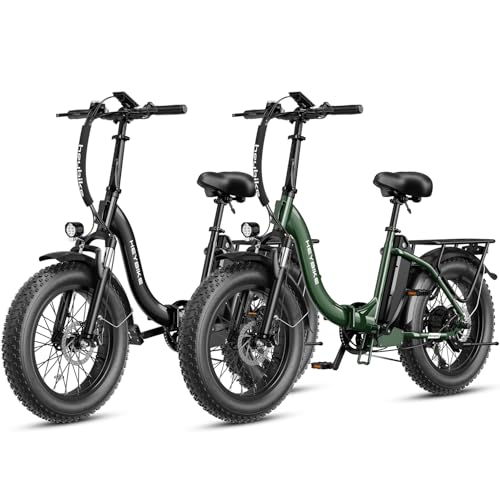 Heybike Ranger 2.0 Electric Bike for Adults, 1400W Peak Motor Ebike, 20'' Fat Tire Step-Thru E Bike with 600Wh Removable Battery, Up to 28MPH & 60 Miles, All-Terrain Folding Electric Bicycle–2BK