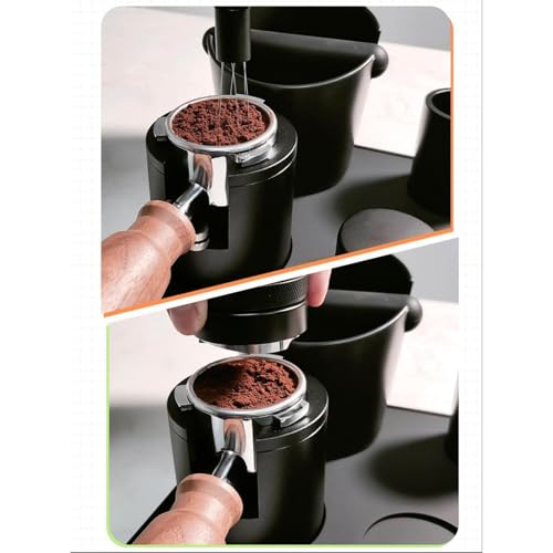Tamperstation Stojak na Tamper do Kawy, Uchwyt do Tampera Espresso, Czarny, Kompatybilny z Sitkami 51, 53, 58 mm, Akcesoria Barista