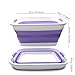 SAMMART 41L (10.8 gallon) Collapsible Plastic Laundry Basket-Foldable Pop Up Storage Container/Organizer-Portable Washing Tub-Space Saving, Water capacity: 32L (8.4 gallon) (Rectangular, Lt. Purple)