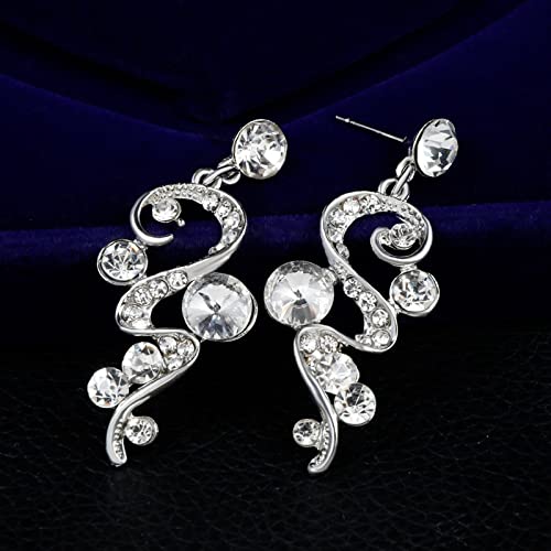 Juego de joyas KnSam de 3 piezas con colgante en S y pendientes de circonitas 5
