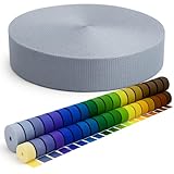 KBBB Gurtband 2m 5m 10m 50m lang – 50 Farben Breiten: 10mm 15mm 20mm 25mm 30mm 40mm 50mm Taschengurt aus Polypropylen, ideal für DIY-Projekte & Handarbeiten 330 Stahl 10mm x 5m