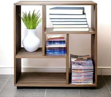 Set Libreria/Porta TV Pezzi Grigio Cemento 180x30x180cm
