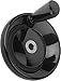Kipp 06287-1100X10 Duroplastic Black Disc Handwheel with Revolving Handle, Steel Bushing, High-Gloss Polished Finish, Style E, Metric, 100 mm Diameter, 10 H8 Bore Size