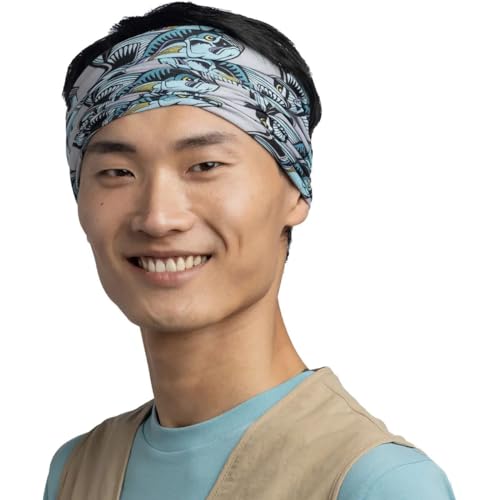 Image of BUFF CoolNet UV Neck Gaiter, UPF 50 Sun Protection, Breathable, Versatile, Quick Dry Face Mask, Fishing Designs, Adult Size