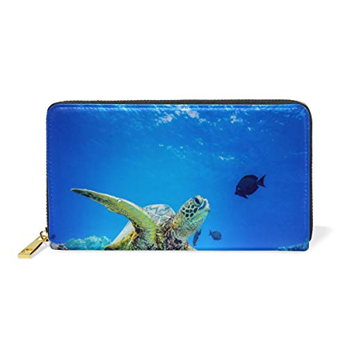 Portefeuille long femme tortue de mer idéal pour organiser vos sorties