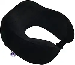 Travesseiro de Viagem Nasa | Marca - Kel | Anatômica, Cor Preta – Apoio Cervical Ergonômico para Viagens