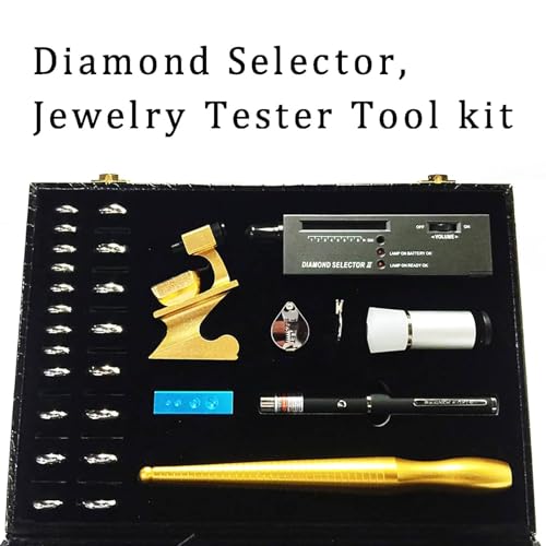 FENOKD Diamond Testing Box,Diamond Selector with Storage Case, Testing Quickly and Precisely, Color Stone Tools for Identifying, Selecting Various Jewelry
