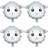 Sheep Balloon Cartoon Shape Animal Sheep Aluminum Film Balloon Birthday Party Children's Party Decoration Aluminum Foil Balloon Animal theme Birthday Party Supplies Decorations