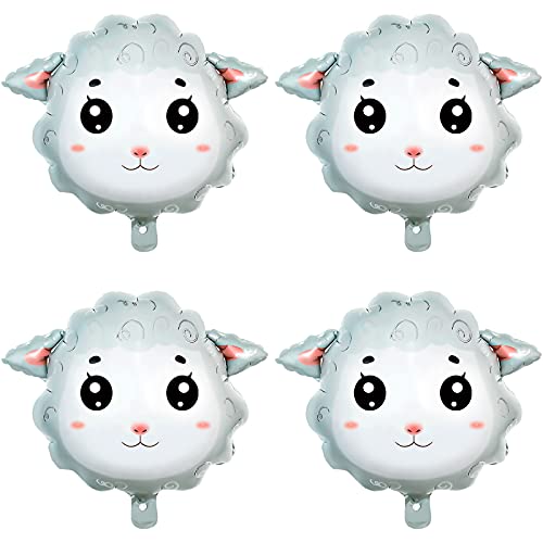 Sheep Balloon Cartoon Shape Animal Sheep Aluminum Film Balloon Birthday Party Children's Party Decoration Aluminum Foil Balloon Animal theme Birthday Party Supplies Decorations