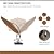 LAUSAINT HOME Outdoor Patio Umbrella with Base Included, 10ft Large Sun Shade Cantilever Umbrella Deluxe Curvy Aluminum Offset Hanging Umbrella with 360° Rotation for Pool, Deck, Lawn (Tan)