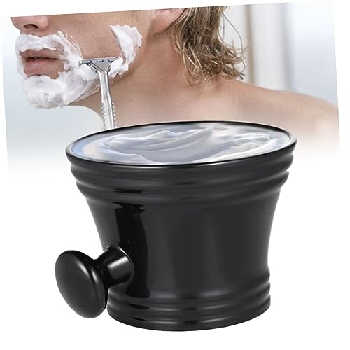 PartyKindom Shaving Soap Bowl Shaving Mug Shaving Bowl for Men Shaving Soap Cup Black