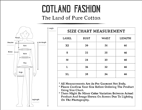 Image of COTLAND Fashions Jaipuri Cotton Printed Flared Strappy A-Line Dress for Women (Ocean Orchid)