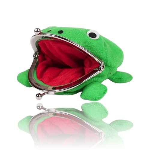 Anime Frog Coin Purse - Soft Plush Wallet with Flannel Lining, Cute Manga Design (FG1)