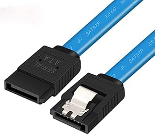 Yeung Qee SATA Cable III, 5 Pack SATA Cables III 6 Gbps Straight HDD SDD Data Cable with Locking Latch, 18 Inch Compatible SATA HDD, SSD, CD Driver, CD Writer (blue)