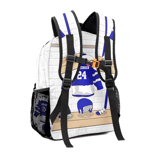 Ice Hockey Sport Jersey Personalized School Backpack for Teen Kid-Boy/Girl Daypack Travel Bookbag3