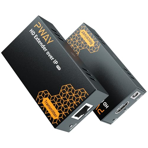 DT273P HDMI Extender über IP Ethernet 120m/490ft Bertragung über Cat5e/6/7 Netzwerkkabel Unterstützt POE und 1 bis Mehrfachübertragung über den Netzwerk Switch