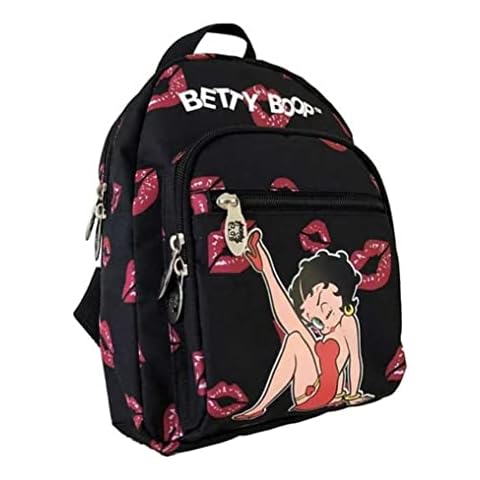 LuxeBag Canvas Cute Mini Backpack (Black: Kick) Cover