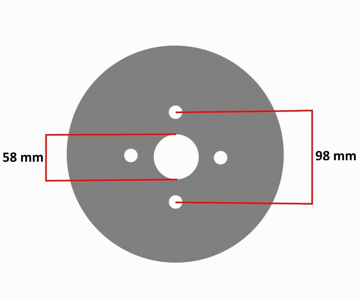 ECOVELO Compatibile con CGATFI82 Coppia 2 Cerchi 8" Attacco Fiat (58x98 mm) per Ruote Carrello RIMORCHIO APPENDICE con GOMME da 4.00/4.80-8