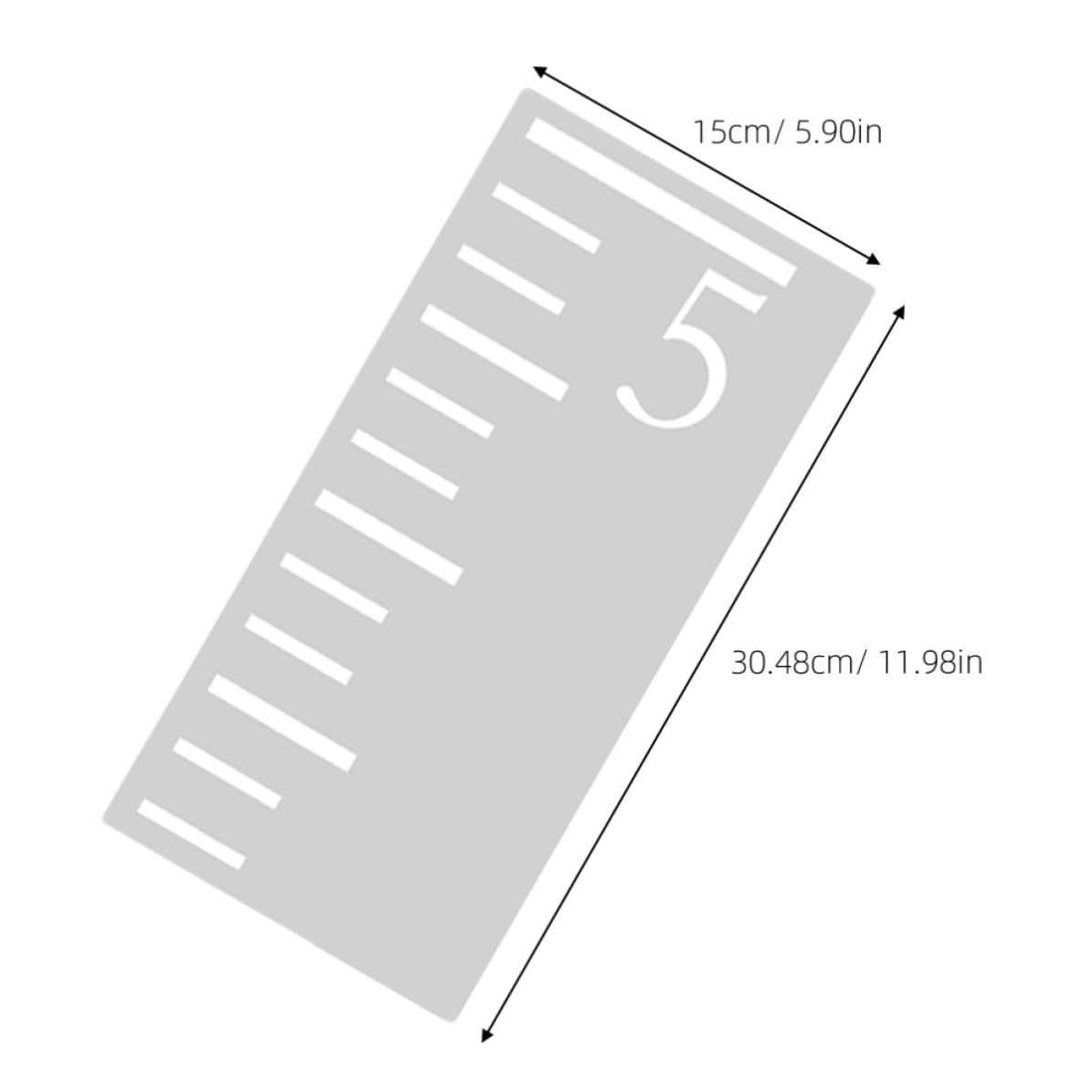 Alipis 2 Sets Growth Chart Stencil for Childrens Height Wall Chart, 7 Feet Plastic Hollow Design Measuring Ruler Template for Family Use and Home Decor