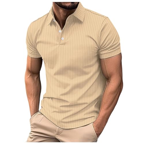 Polo homme sport à manches courtes uni et coupe ajustée pour l'été