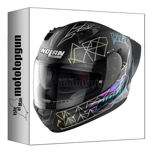 nolan motorbike helmet fullface n60-6 sport ravenous flat black white-black size xxl mototopgun
