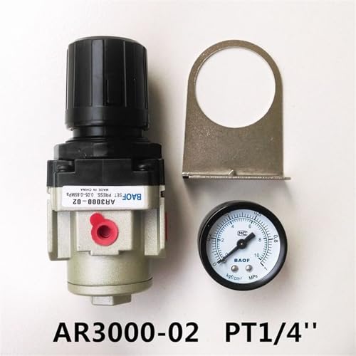 Compresseur d'Air AR3000-02 : Soupape Décharge 1/4 et Manomètre Pression - 3
